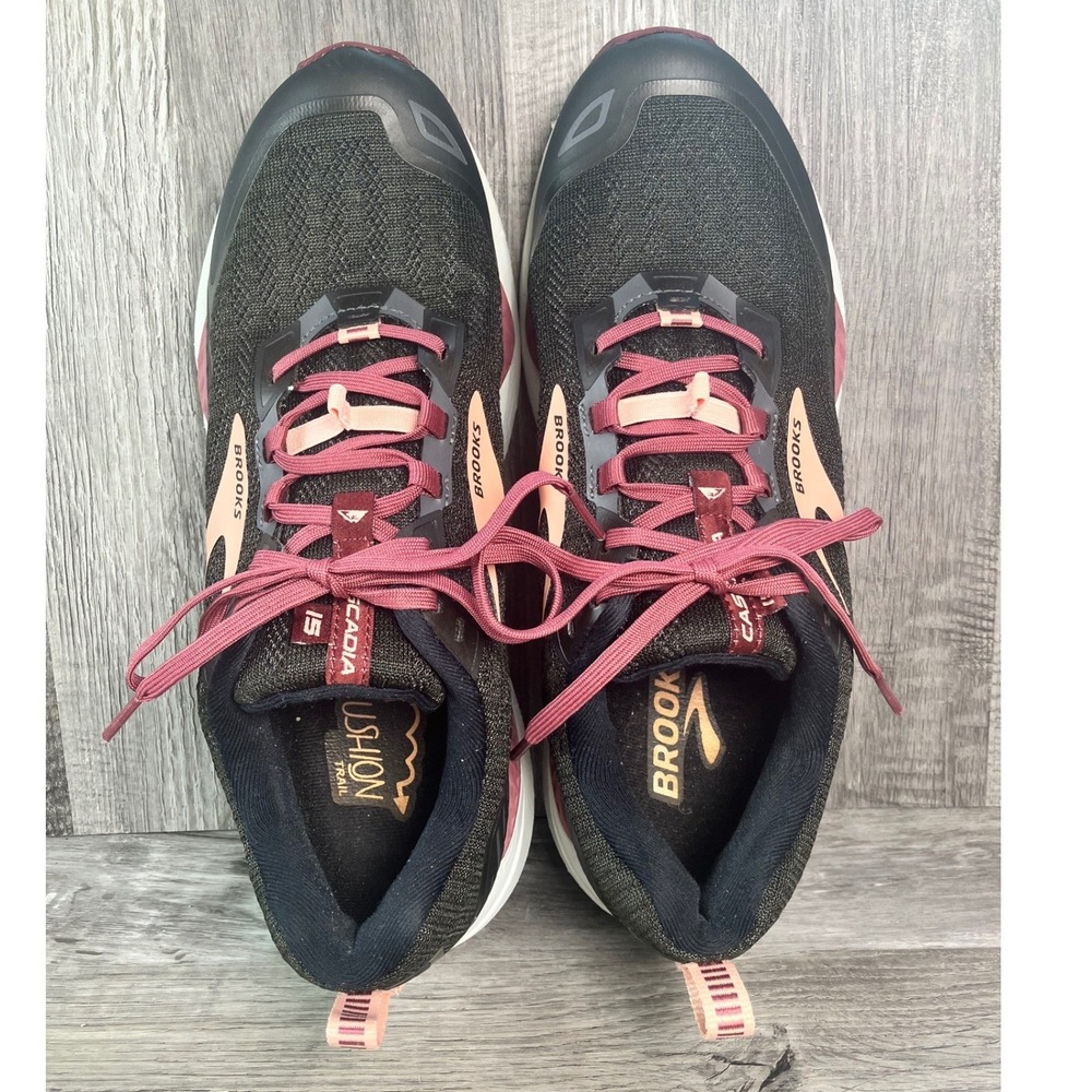 Brooks Cascadia 15 Womens Trail Running Shoes Black Ebony Coral 1203311B087 10.5 - Picture 6 of 7